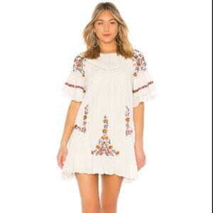 Free People Pavlo Embroidered Mini Dress size Medium